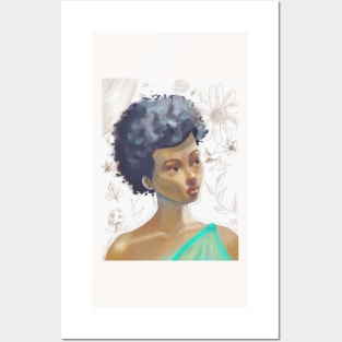 Nature's Goddess - Portrait of a Woman With Flowers Posters and Art